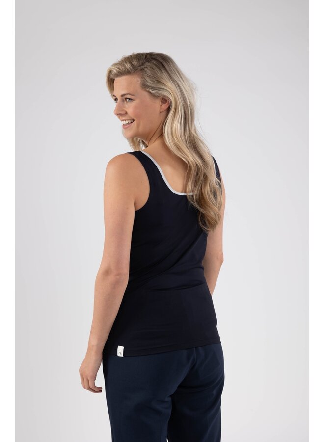 NKS06001 226 Nukus Juba Singlet Navy silver