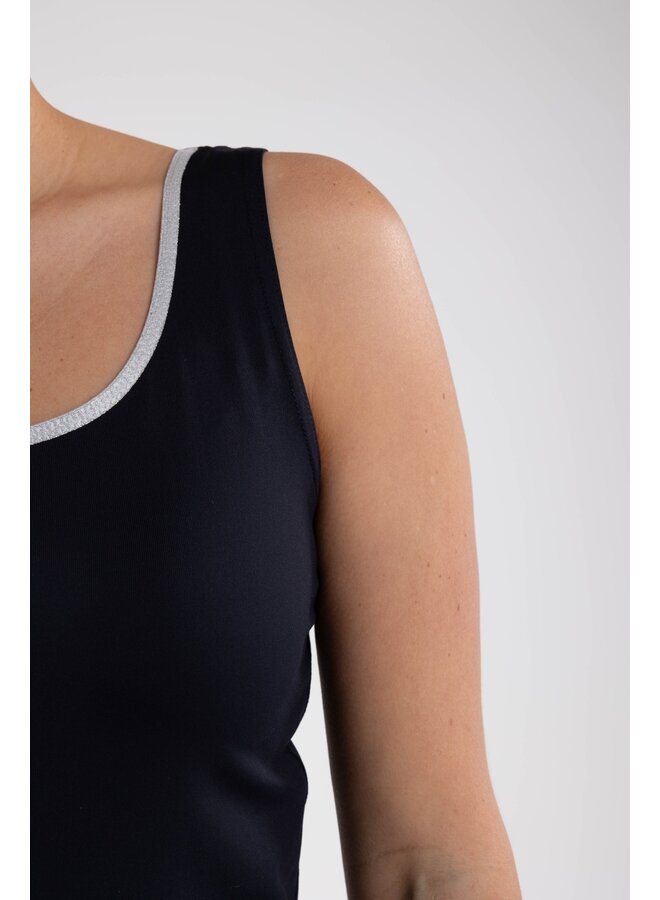 NKS06001 226 Nukus Juba Singlet Navy silver