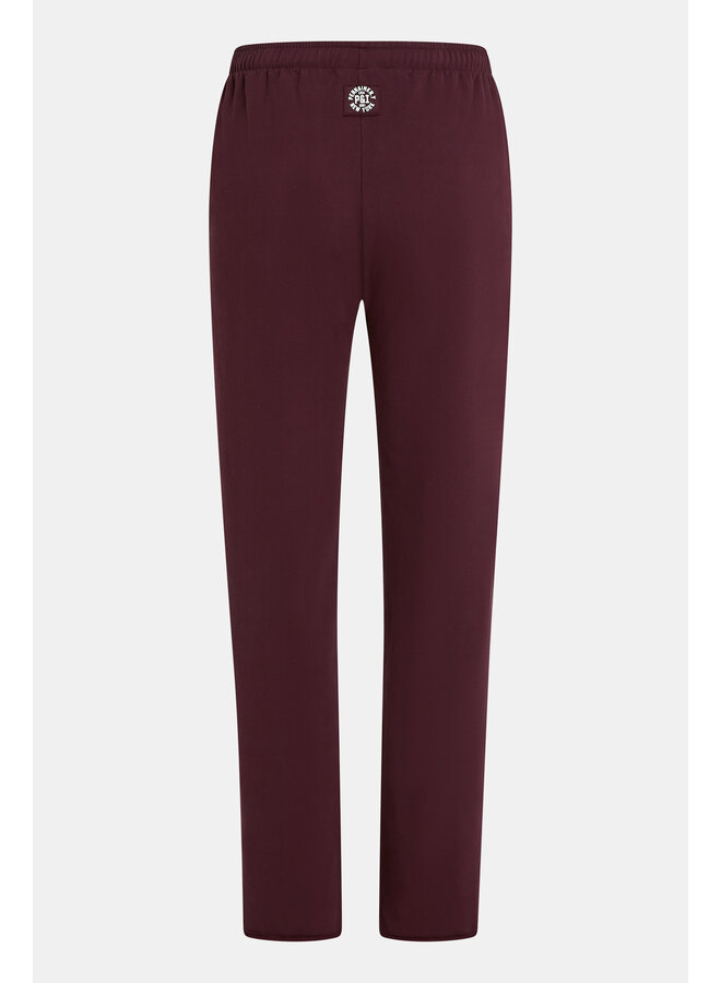 W25F1706 351-05 Penn&Ink Trousers stripe aubergine ecru
