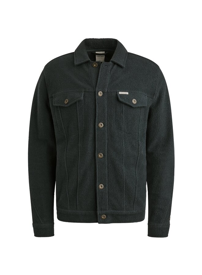 CSW2508435 5442 Cast Iron Button jacket frontloop terry Sea Storm