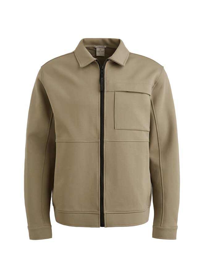 CSW2508432 8025 Cast Iron Zip jacket interlock sweat Brindle