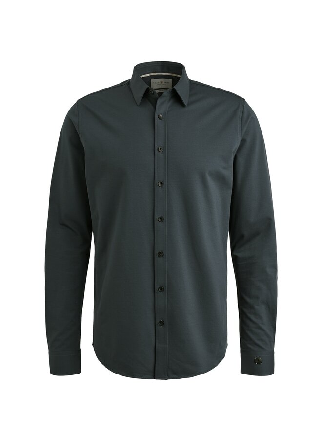 CSI00940 5442 Cast Iron LONG SLEEVE SHIRT Twill Jersey 2 tone Sea Storm
