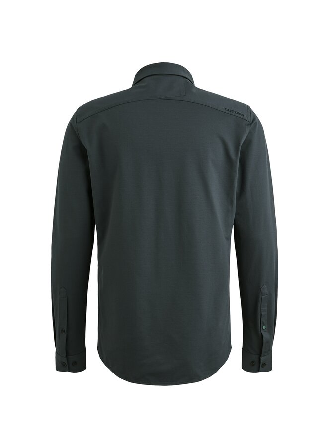 CSI00940 5442 Cast Iron LONG SLEEVE SHIRT Twill Jersey 2 tone Sea Storm