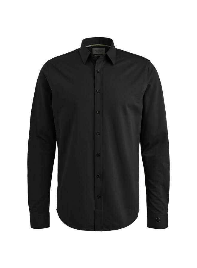 CSI00940 999 Cast Iron LONG SLEEVE SHIRT Twill Jersey 2 tone Black