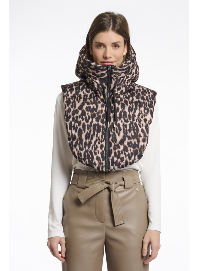 Tabita.7012512 Rino en Pelle Padded bib  Leopard