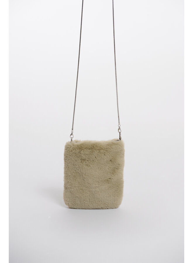 Doxy.7002512 Rino en Pelle Small faux fur shoulderbag  Green mist