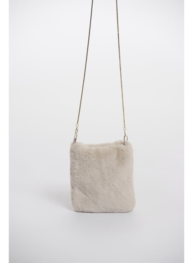 Doxy.7002512 Rino en Pelle Small faux fur shoulderbag  Birch