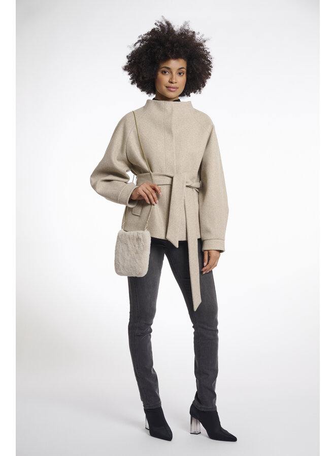 Doxy.7002512 Rino en Pelle Small faux fur shoulderbag  Birch