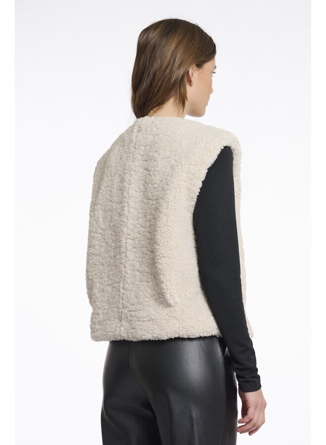 Frencie.7002512 Rino en Pelle Cropped teddy waistcoat  Birch