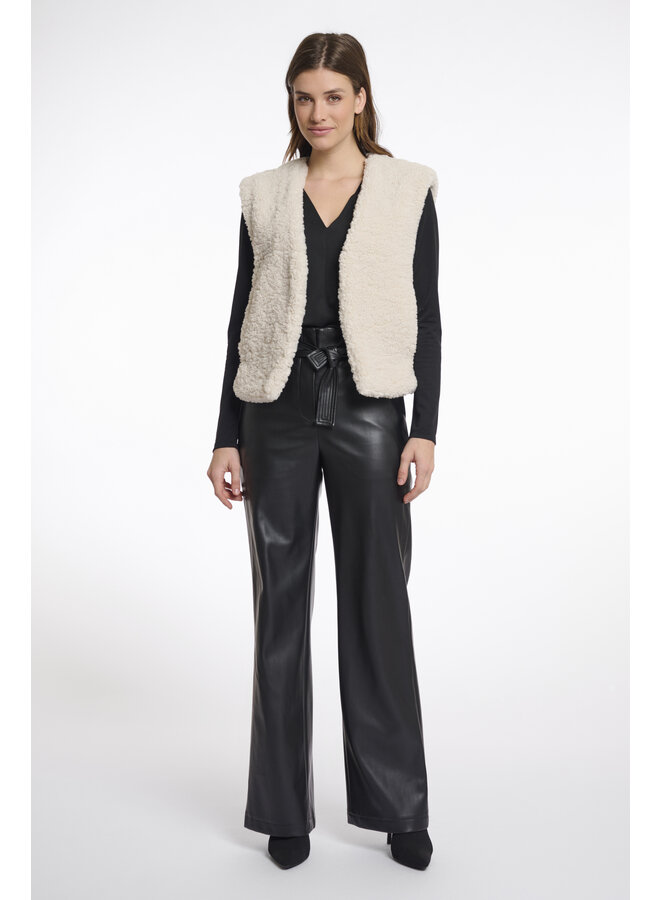 Frencie.7002512 Rino en Pelle Cropped teddy waistcoat  Birch