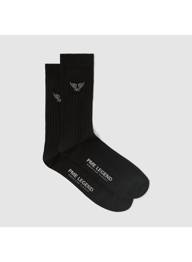 PAC2508922 999 PME Legend Rib socks 2-pack Black