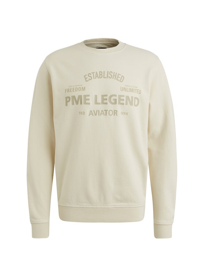 PSW2508430 7013 PME Legend Crewneck terry garment dyed Bone White