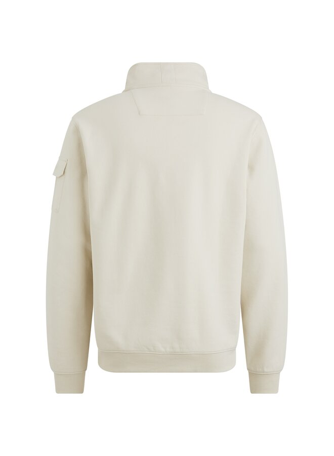 PSW2508423 7013 PME Legend Half zip collar interlock jersey Bone White