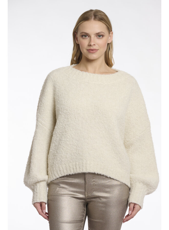 Lien.5002512 Rino en Pelle Wide fit sweater  Snow white