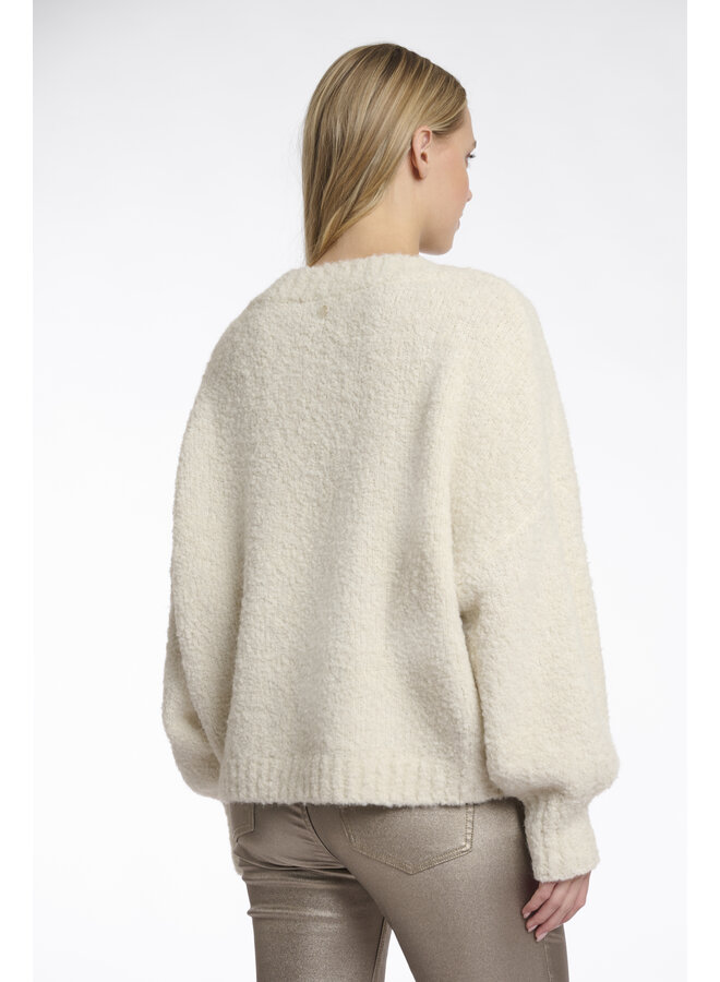 Lien.5002512 Rino en Pelle Wide fit sweater  Snow white