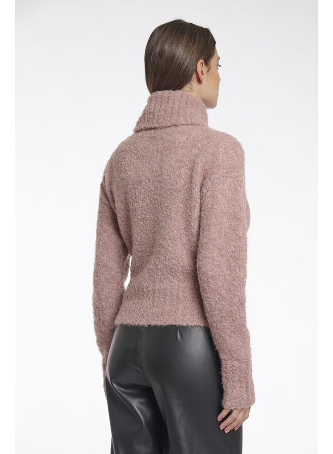 Boi.5002512 Rino en Pelle Cardigan with zipper closure  Old pink