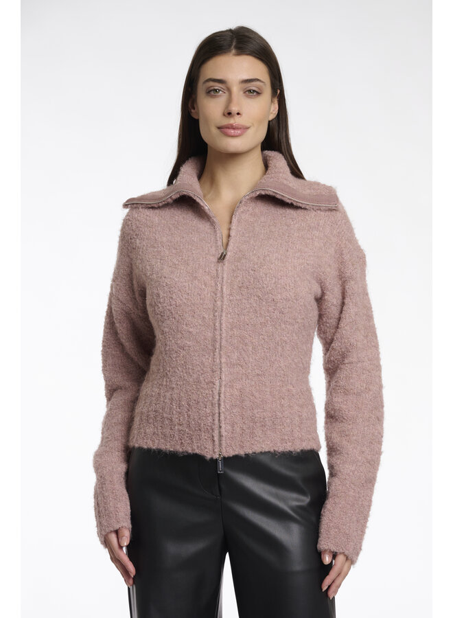 Boi.5002512 Rino & Pelle Cardigan with zipper closure  Old pink