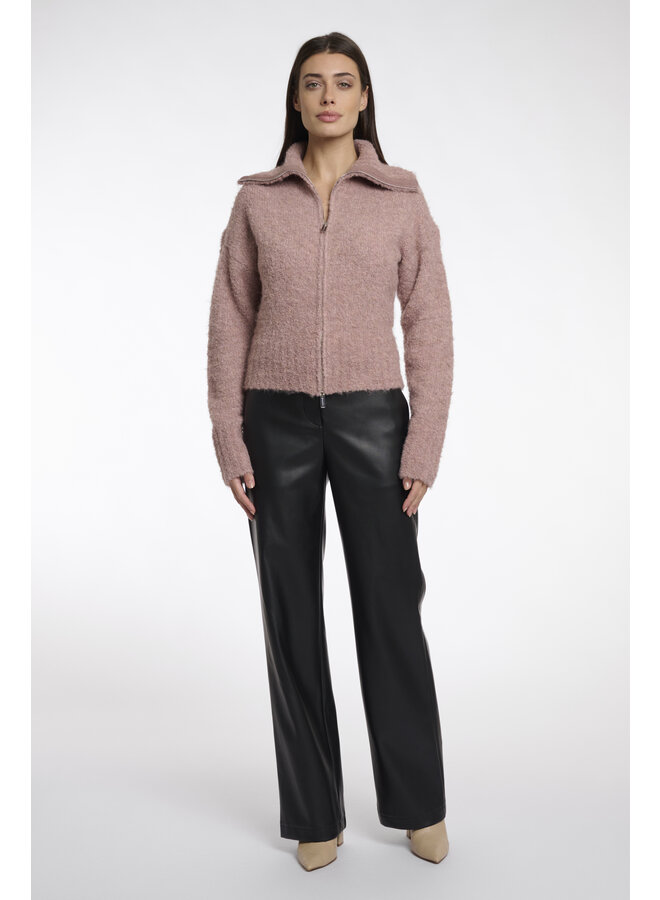 Boi.5002512 Rino en Pelle Cardigan with zipper closure  Old pink