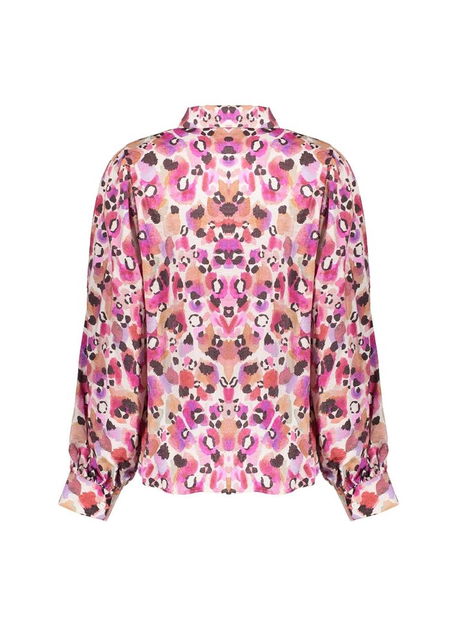 53620-20 420 Geisha Blouse animal pink/off white
