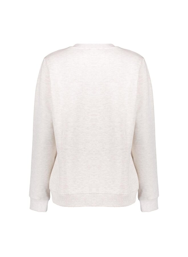 52587-24 715 Geisha Sweat with bow beige melange / black