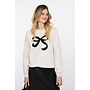 52587-24 715 Geisha Sweat with bow beige melange / black