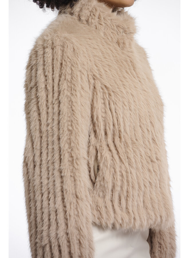 Faith.7002511 Rino en Pelle Jacket with closure  Oat
