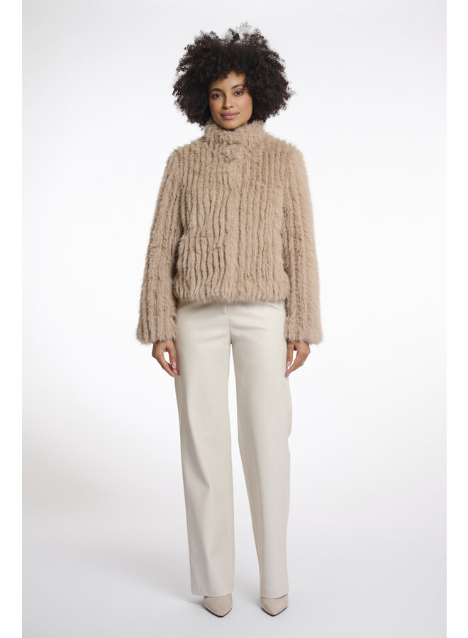 Faith.7002511 Rino en Pelle Jacket with closure  Oat