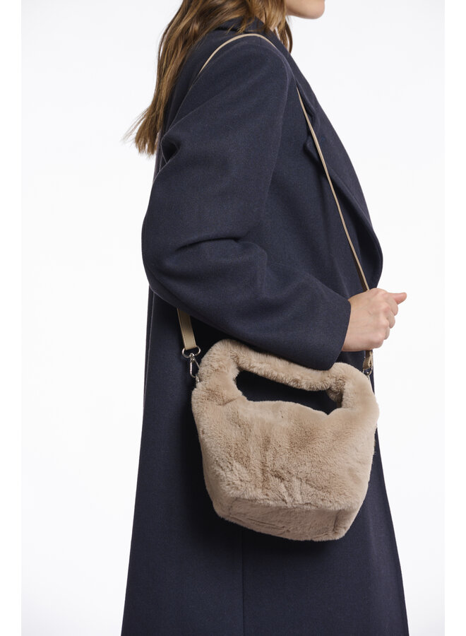 Cheryl.7002511 Rino en Pelle Small faux fur crossbody bag  Oat