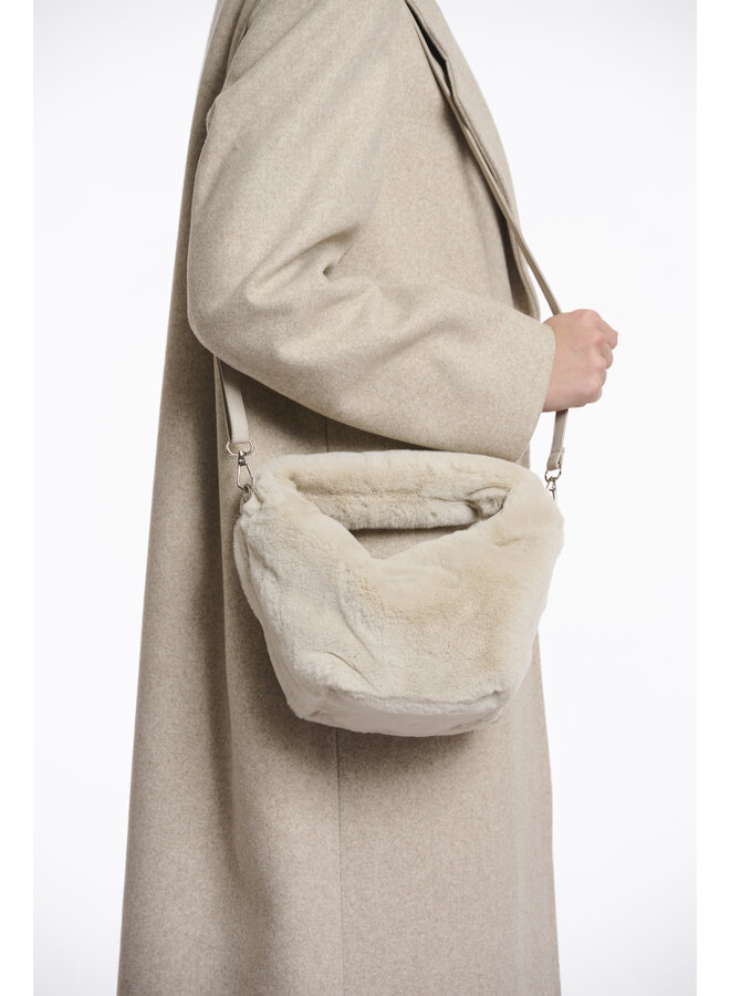 Cheryl.7002511 Rino en Pelle Small faux fur crossbody bag  Birch