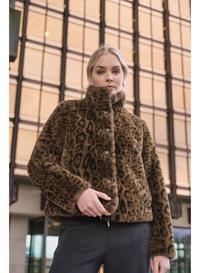 Ambra.7012511 Rino en Pelle Short fake fur jacket  Leopard