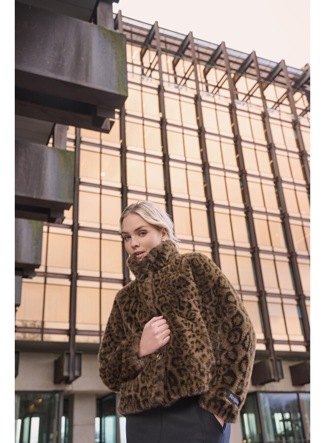 Ambra.7012511 Rino en Pelle Short fake fur jacket  Leopard