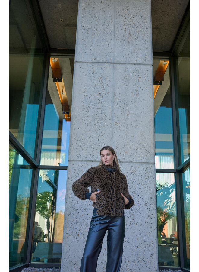 Ambra.7012511 Rino en Pelle Short fake fur jacket  Leopard