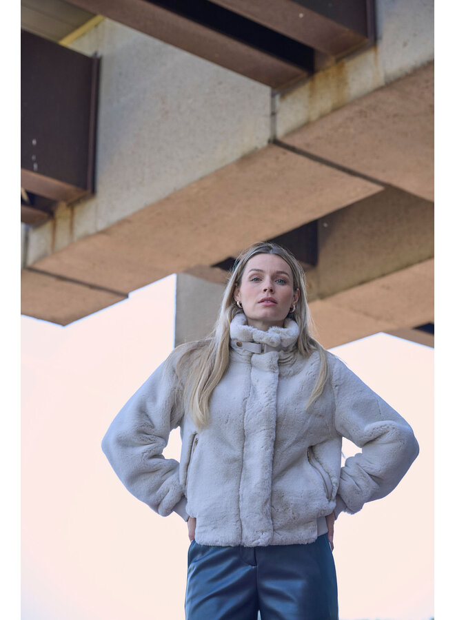 Ambra.7002511 Rino en Pelle Short fake fur jacket  Birch