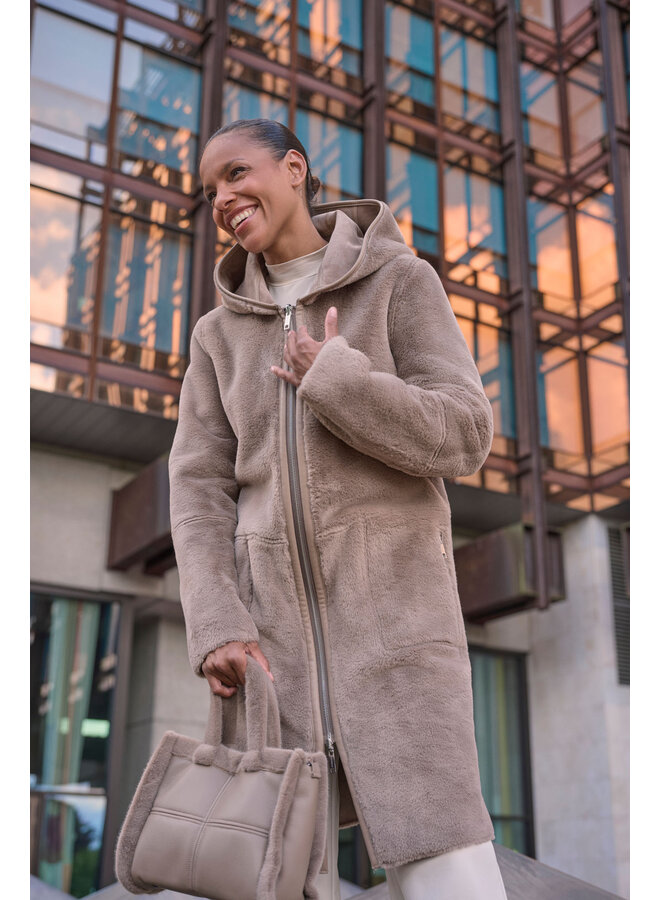 Alina.7002511 Rino & Pelle Reversible hooded coat  Toffee