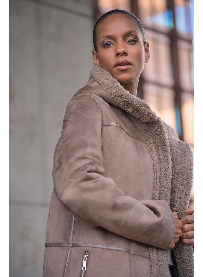 Alina.7002511 Rino en Pelle Reversible hooded coat  Toffee