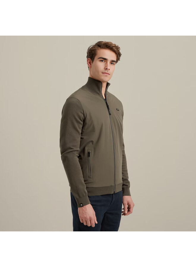 VKC2508354 6497 Vanguard Zip jacket cotton modal Tea Leaf