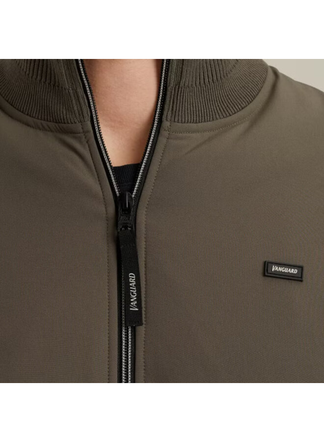 VKC2508354 6497 Vanguard Zip jacket cotton modal Tea Leaf