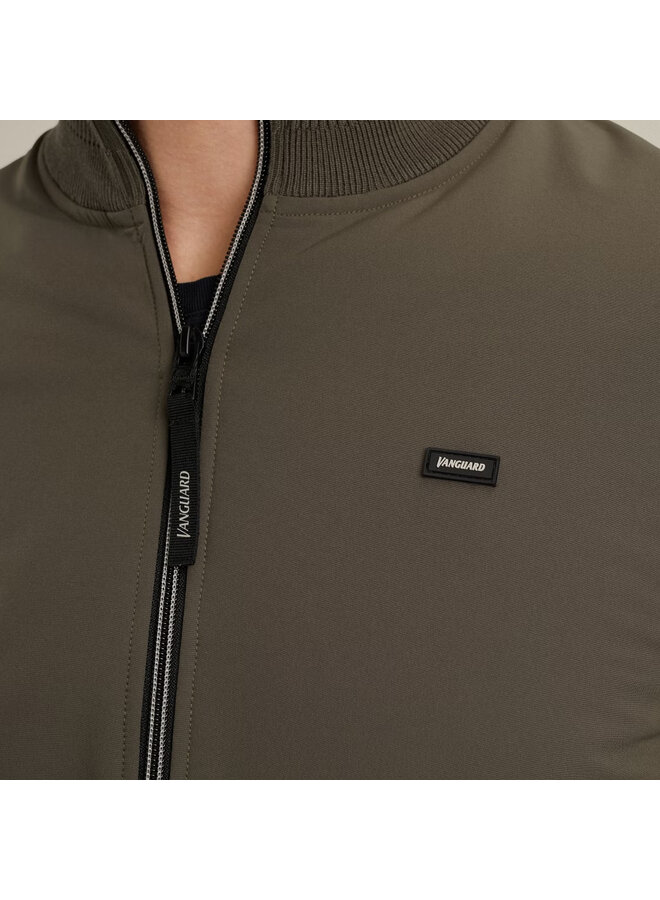 VKC2508354 6497 Vanguard Zip jacket cotton modal Tea Leaf