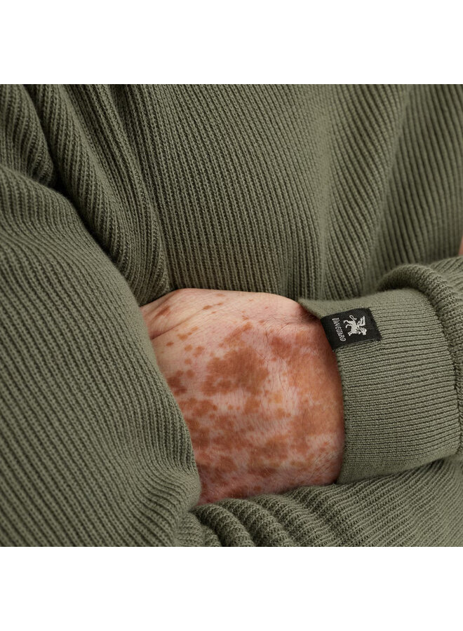 VKW2508307 6497 Vanguard Half zip collar cotton structure Tea Leaf