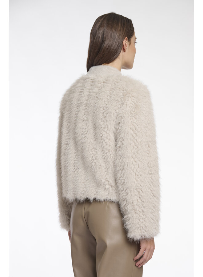 Chaimae.7002512 Rino en Pelle Short faux fur jacket  Birch