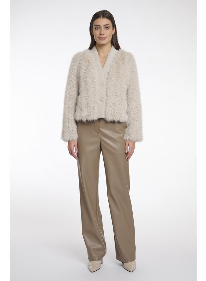 Chaimae.7002512 Rino en Pelle Short faux fur jacket  Birch