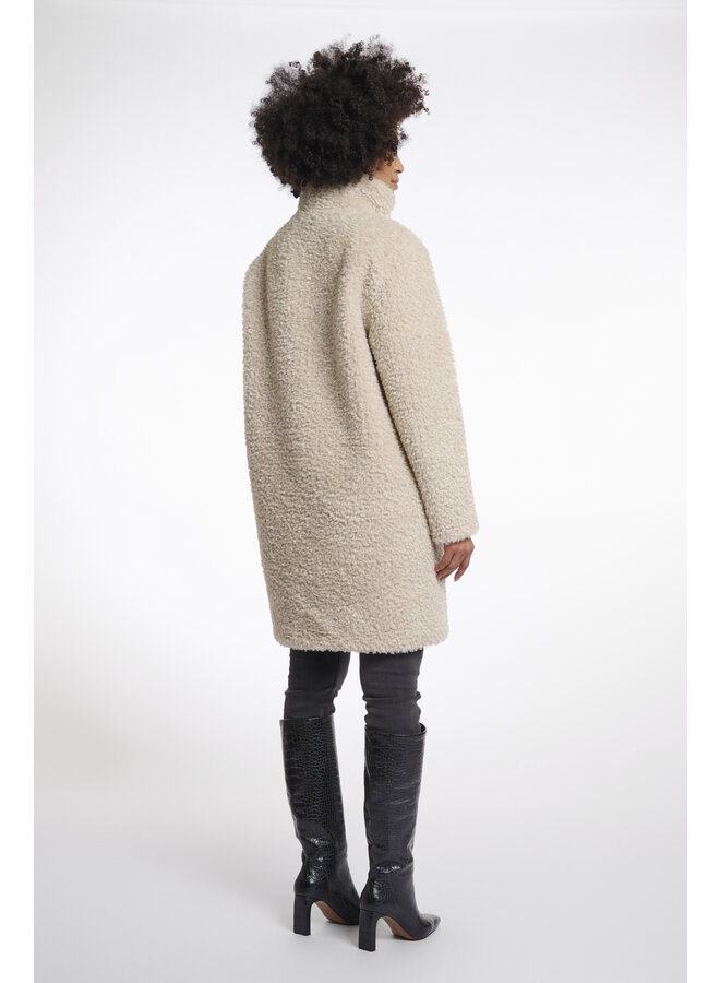 Ena.7002512 Rino en Pelle Mid long teddy coat  Birch