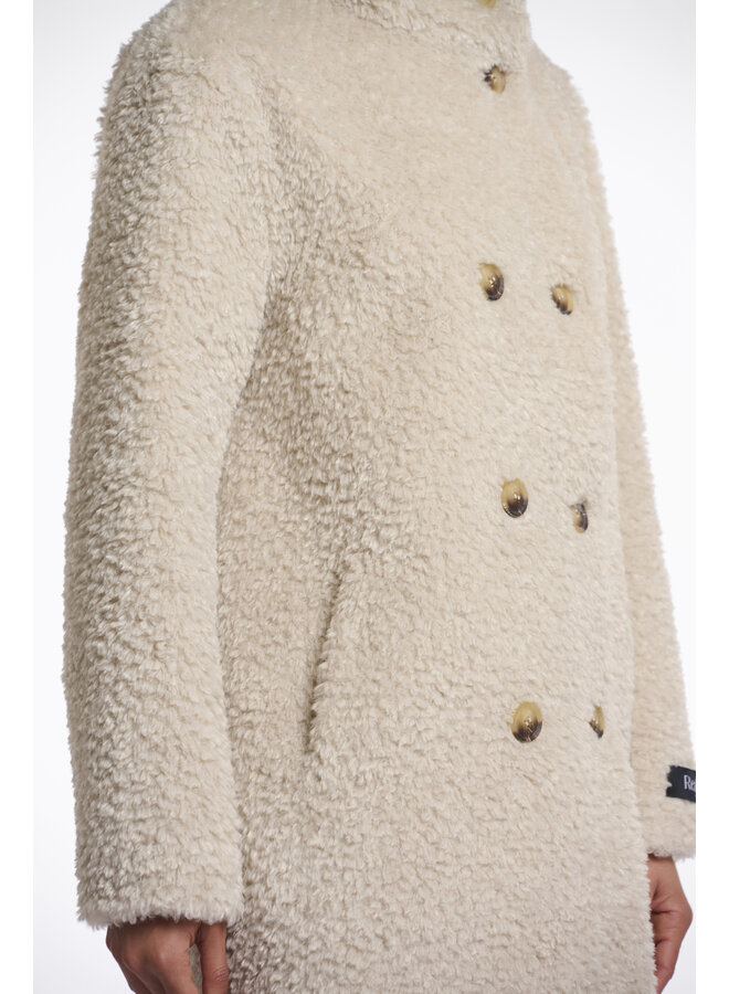 Ena.7002512 Rino en Pelle Mid long teddy coat  Birch