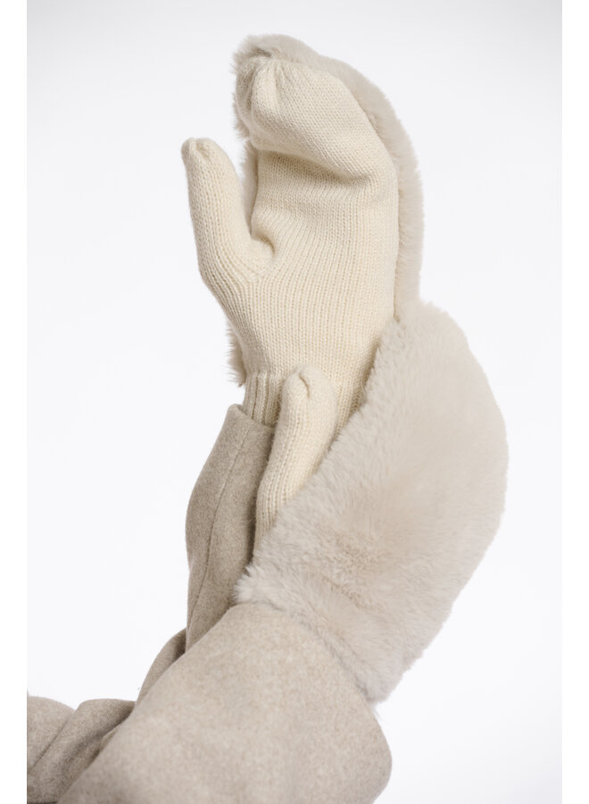 Oxo.7002512 Rino en Pelle Faux fur gloves  Birch