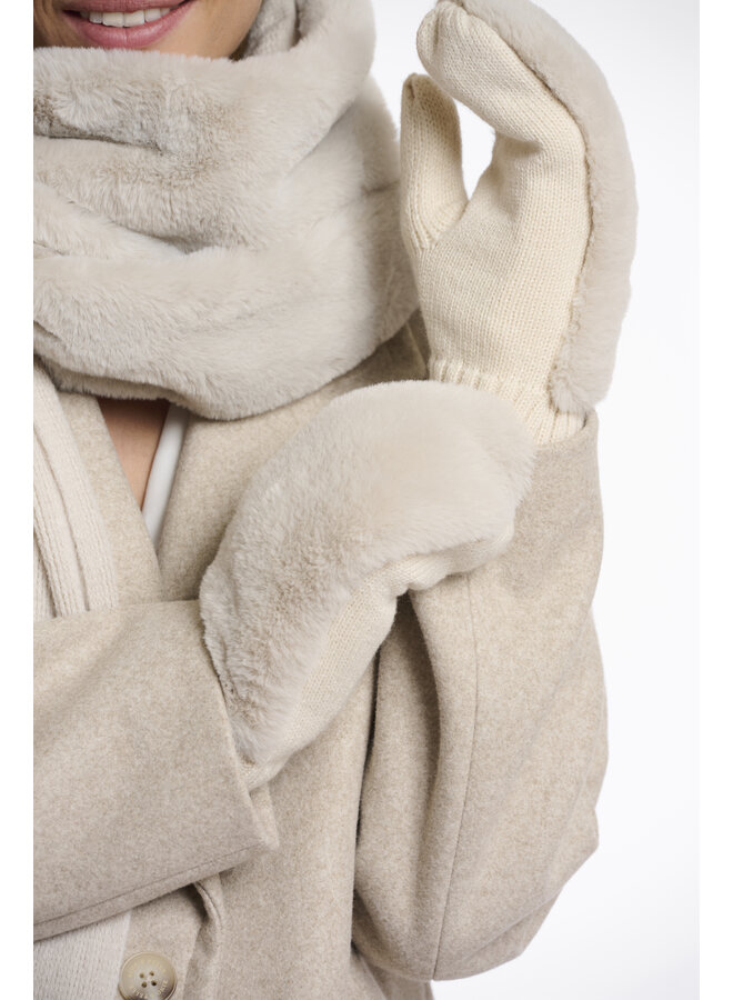 Oxo.7002512 Rino & Pelle Faux fur gloves  Birch
