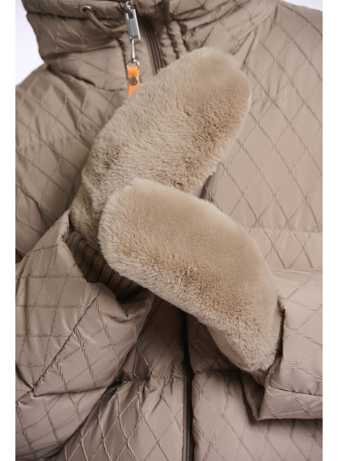 Oxo.7002512 Rino & Pelle Faux fur gloves  Oat