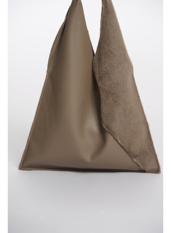Soraya.7002512 Rino en Pelle Faux fur shoulder bag  Toffee