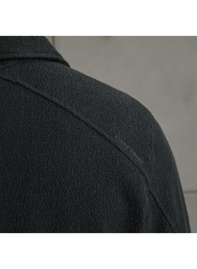 CSW2508435 5442 Cast Iron Button jacket frontloop terry Sea Storm