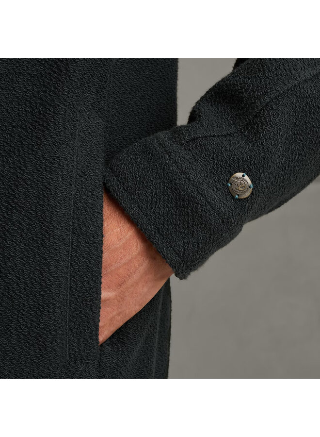 CSW2508435 5442 Cast Iron Button jacket frontloop terry Sea Storm