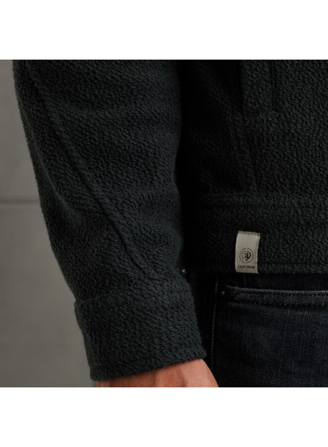 CSW2508435 5442 Cast Iron Button jacket frontloop terry Sea Storm